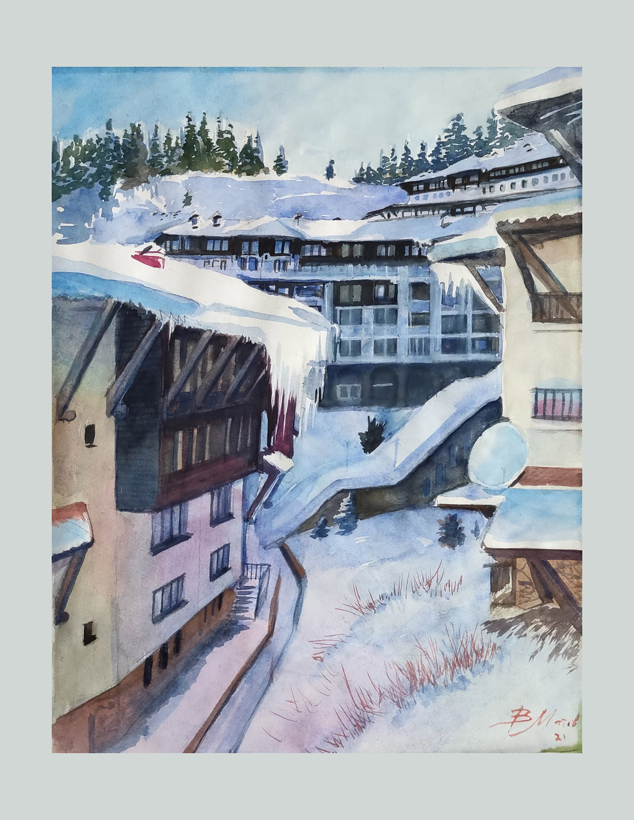 Sunny counterpoint in the complex Monastery 3 Pamporovo
